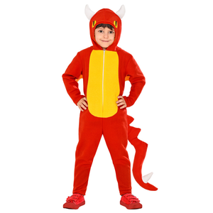 Costume Carnevale Drago Tuta Coda Ali Bambino Abito Travestimento - 0328
