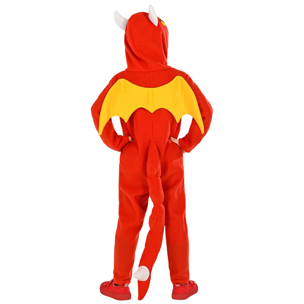 Costume Carnevale Drago Tuta Coda Ali Bambino Abito Travestimento - 0328