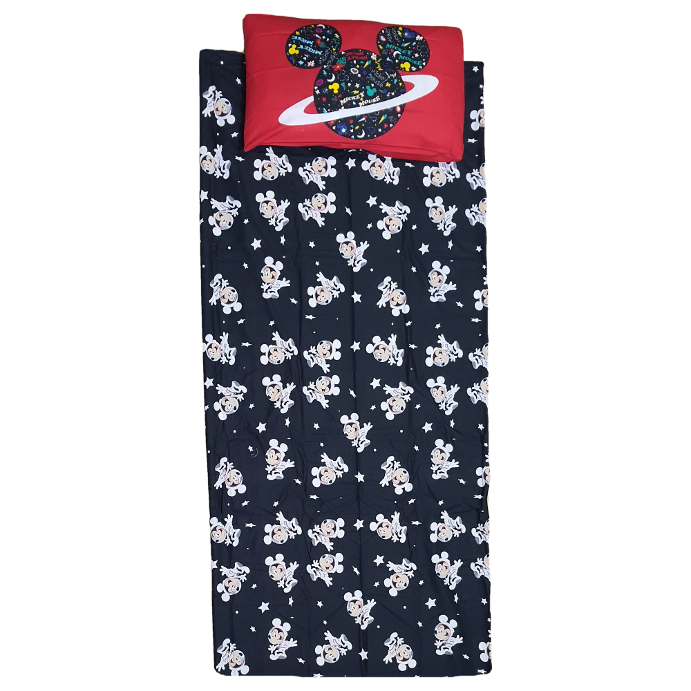 Completo Lenzuola Mickey  Mouse DISNEY Topolino Sottolenzuola Lenzuola Federa Letto Singolo - Cl00049sk/2