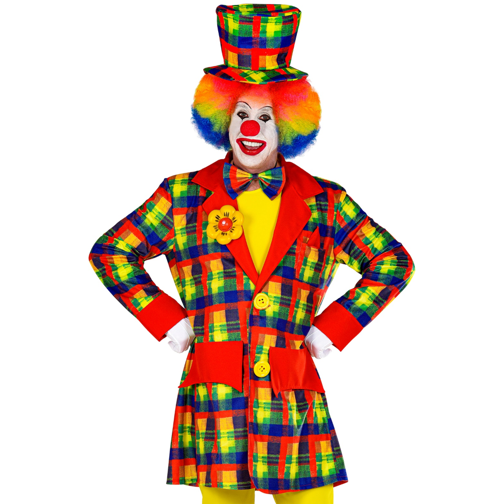 Costume Carnevale Pagliaccio Cappotto Abito Travestimento Adulto - 4868