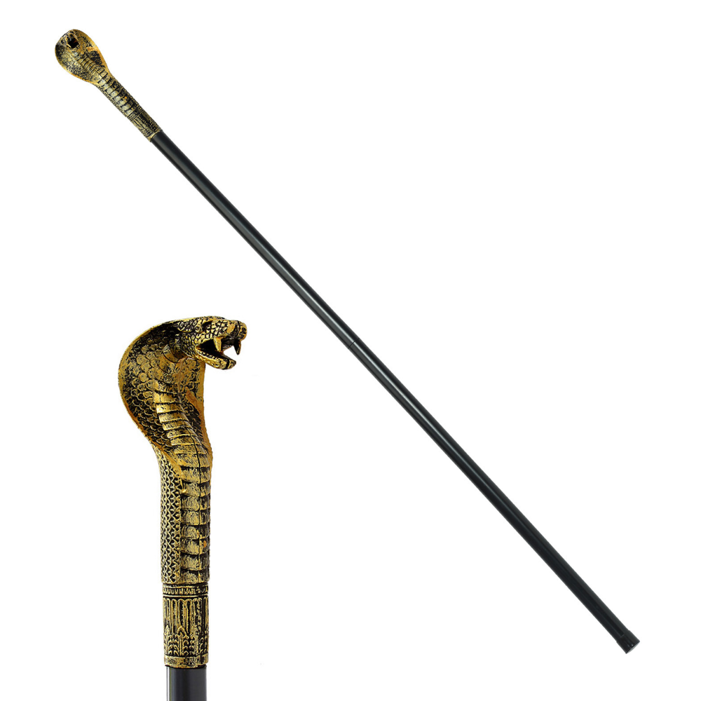 Bastone Faraone Abbattibile Dorato Accessori per Abito Vestito Travestimento Carnevale 110 CM - 07604