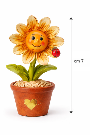 Bomboniere DISNEY Resina Vaso con Fiori 6,5 CM