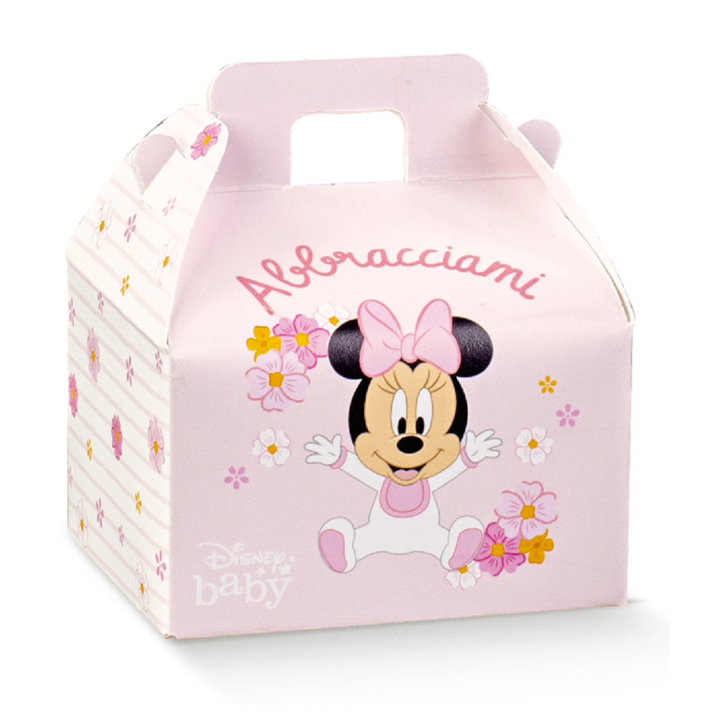 Bomboniera Astuccio Minnie Baby DISNEY Valigetta Scatolina Portaconfetti Flowers - 68241