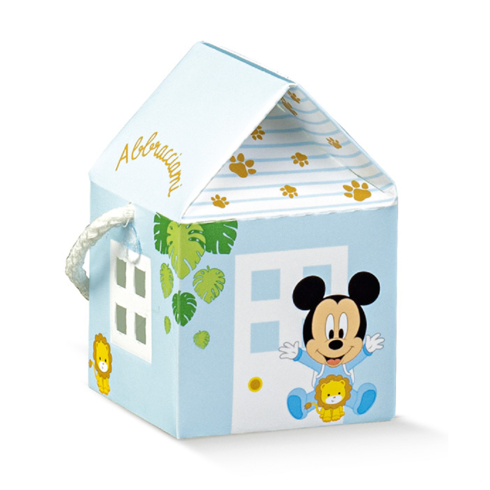 Bomboniera Astuccio Topolino Baby DISNEY Casetta con Cordino Portaconfetti - 68232