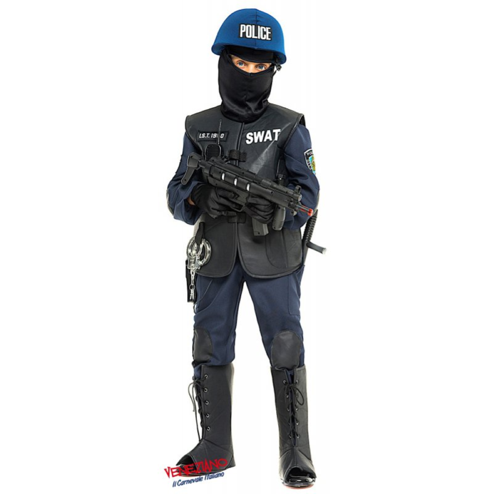 Vestito Carnevale Swat Costume Travestimento Bambino - 52350