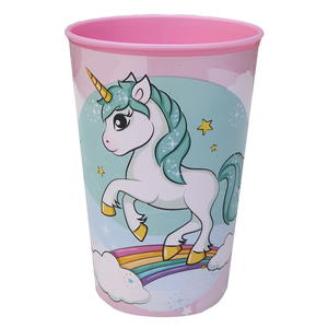 Bicchiere Unicorno Plastica Ml.260 Cm. 10x7,5 - St09599