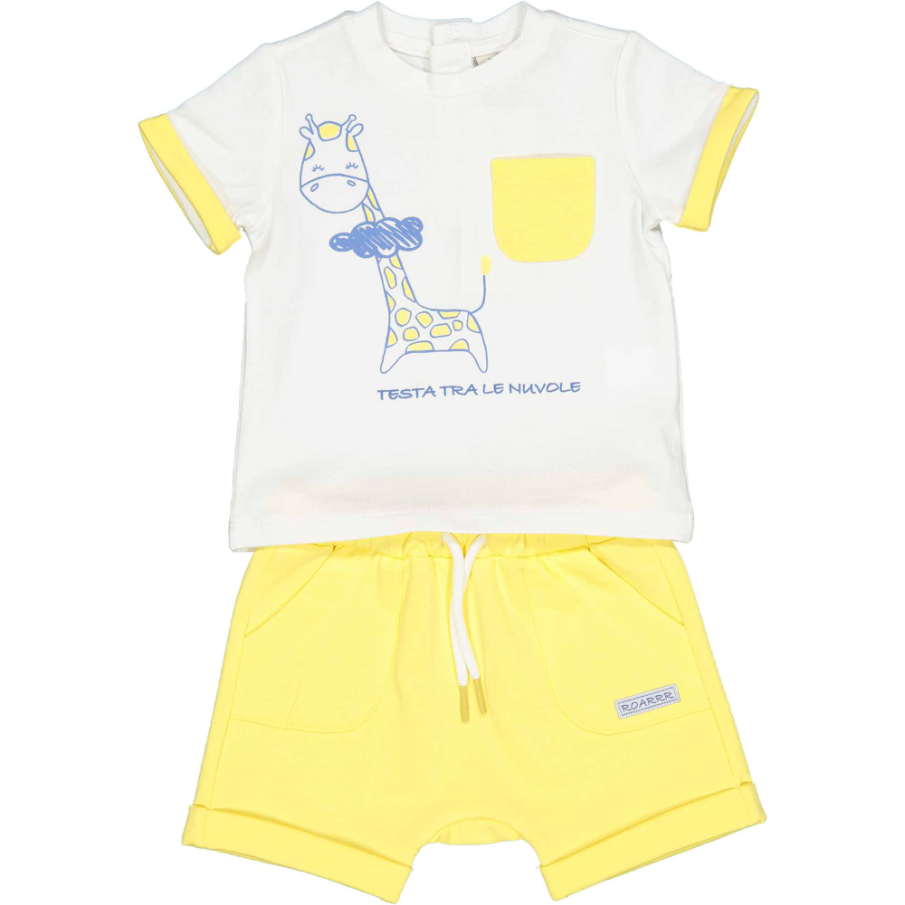 Completo Neonato Short + T-Shirt Birba Taglie 3/6 Mesi - 49011.00
