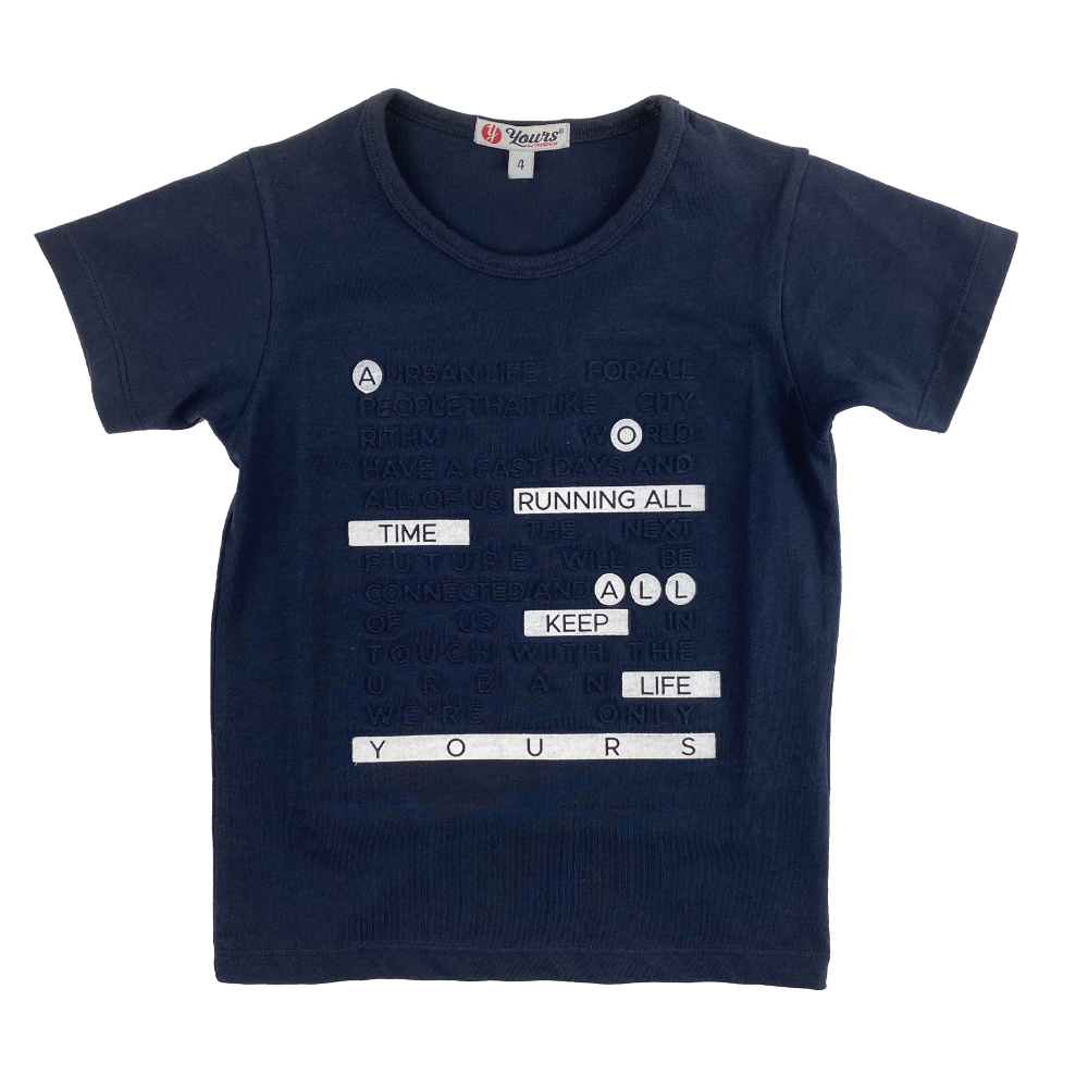 T-Shirt Yours Manica Corta Bambino 3/7 Anni - Ay2527
