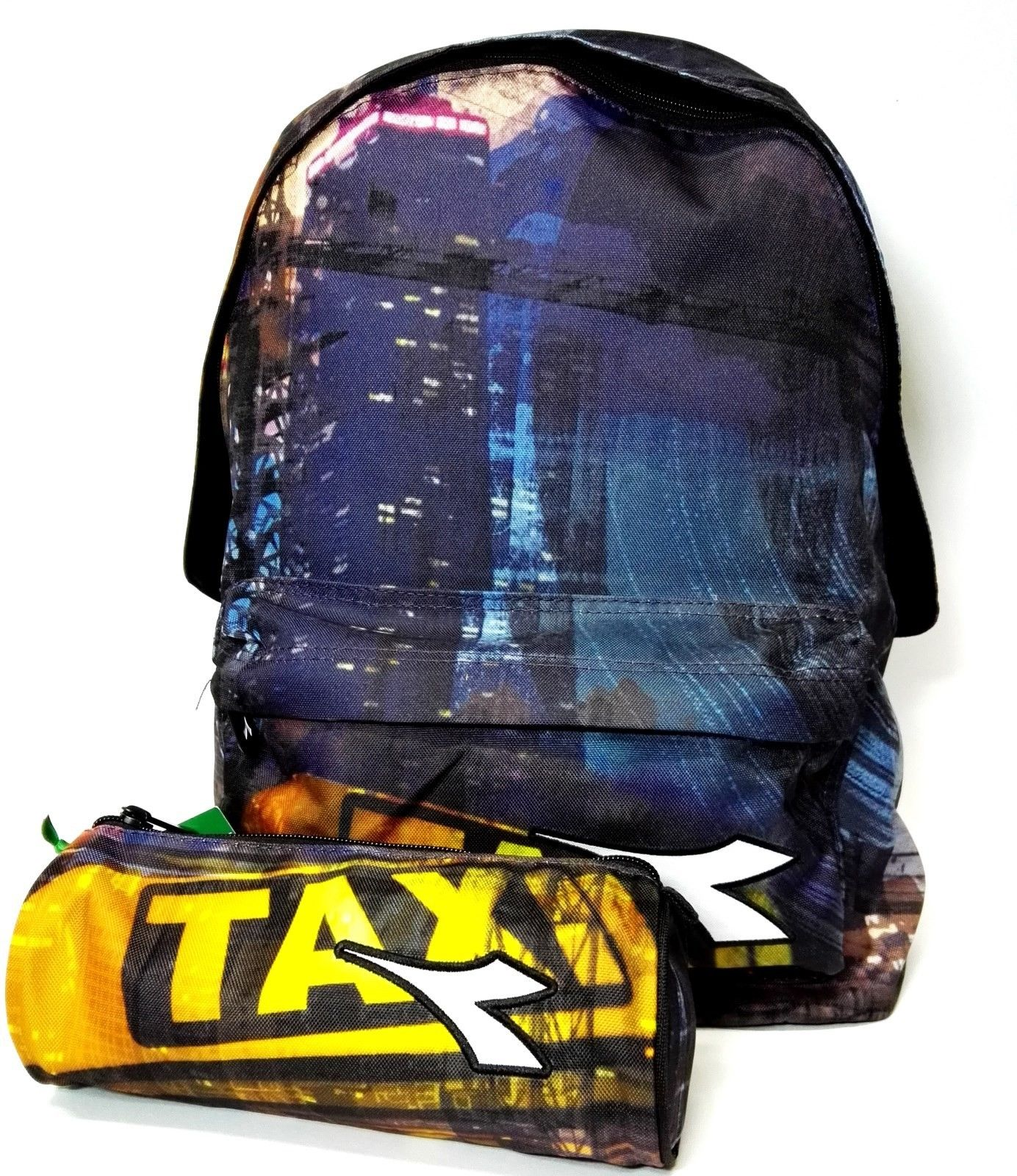 Zaino Diadora Fiori Americano Scuola + Tombolino Cm. 42x32x19 - 160160taxi