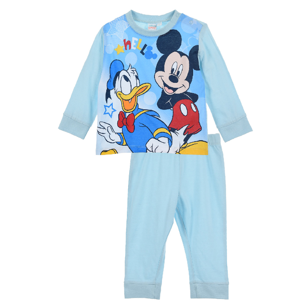 Pigiama Primaverile Mickey Mouse DISNEY Topolino Neonato Bambino - Ev0360celeste