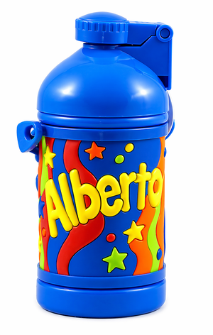 Borraccia Sport in Plastica con Nome H 16 CM 380 Ml Alberto