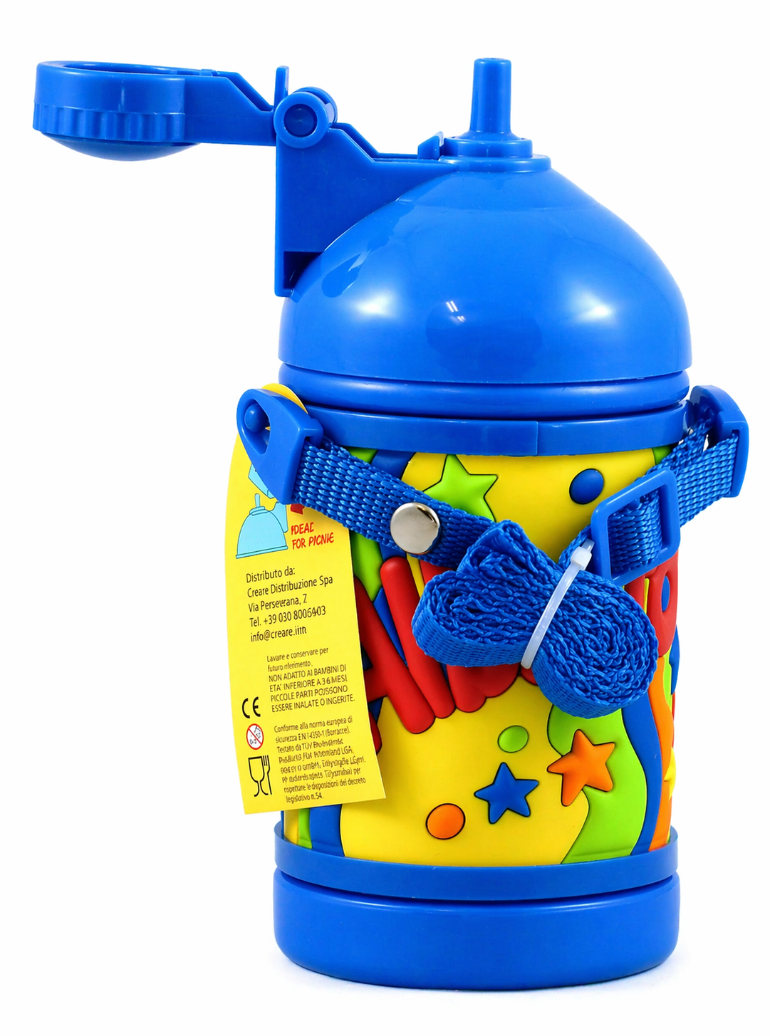 Borraccia Sport in Plastica con Nome H 16 CM 380 Ml Alberto