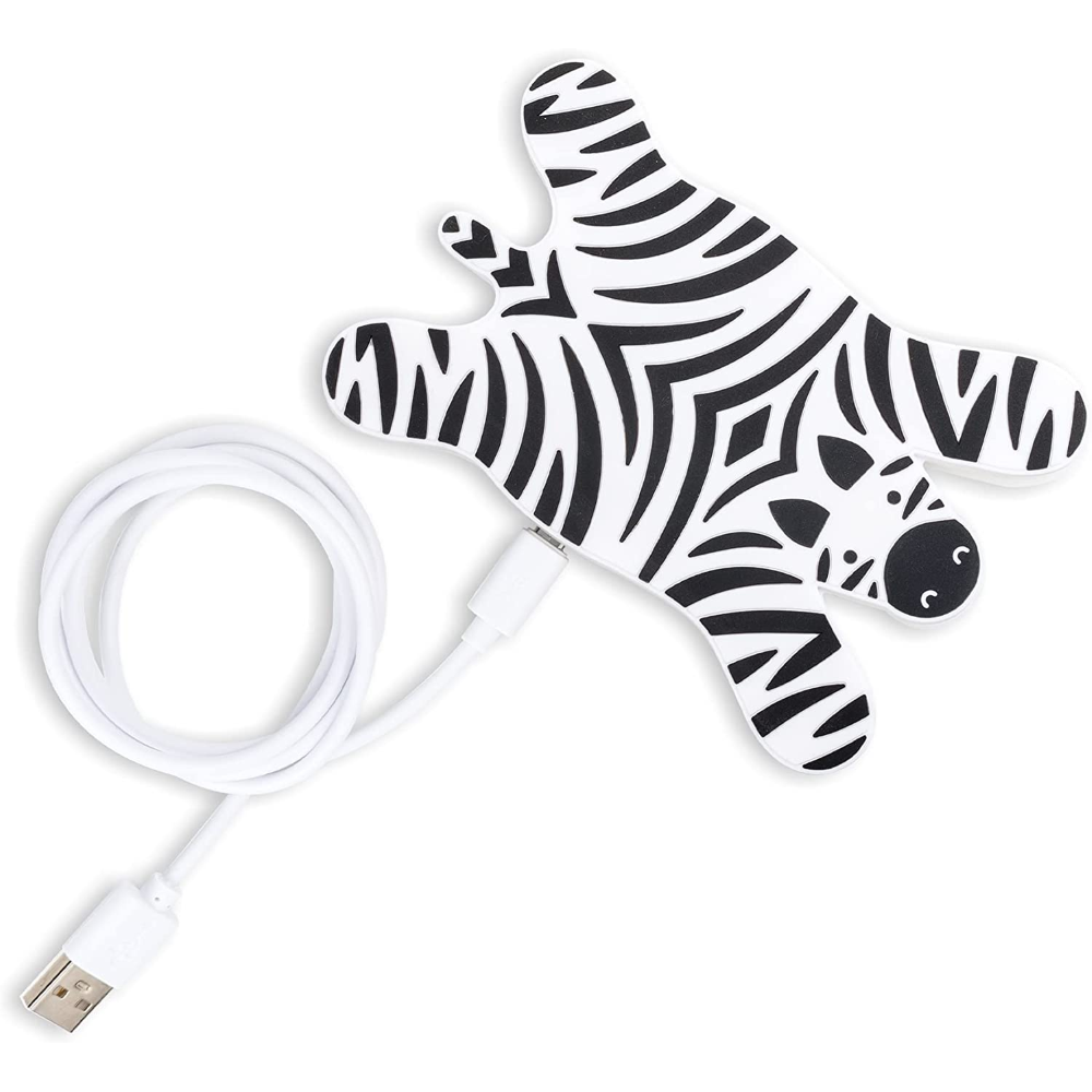 Caricatore Wireless Zebra Disteso con Cavo USB da Scrivania Ricarica 5 Watt - M11039b