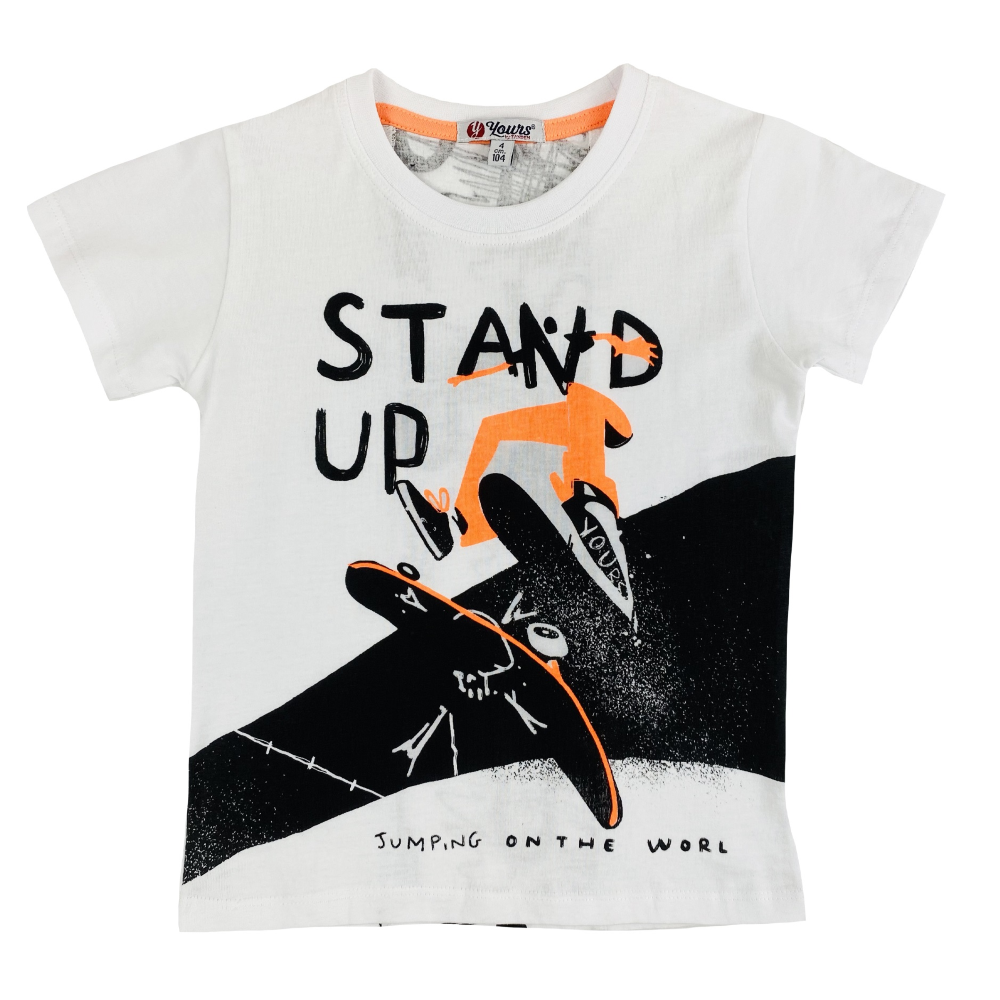 T-Shirt Yours Manica Corta Bambino 3/7 Anni - Ay2553