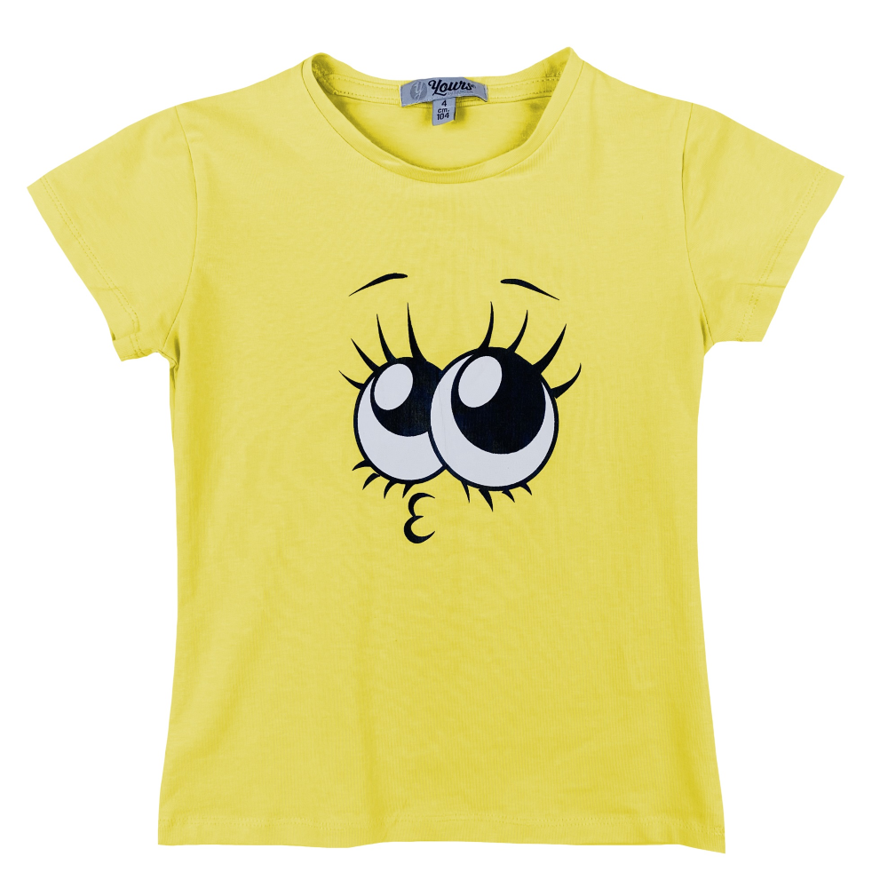 T-Shirt Yours Manica Corta Bambina 3/7 Anni - Ay2654