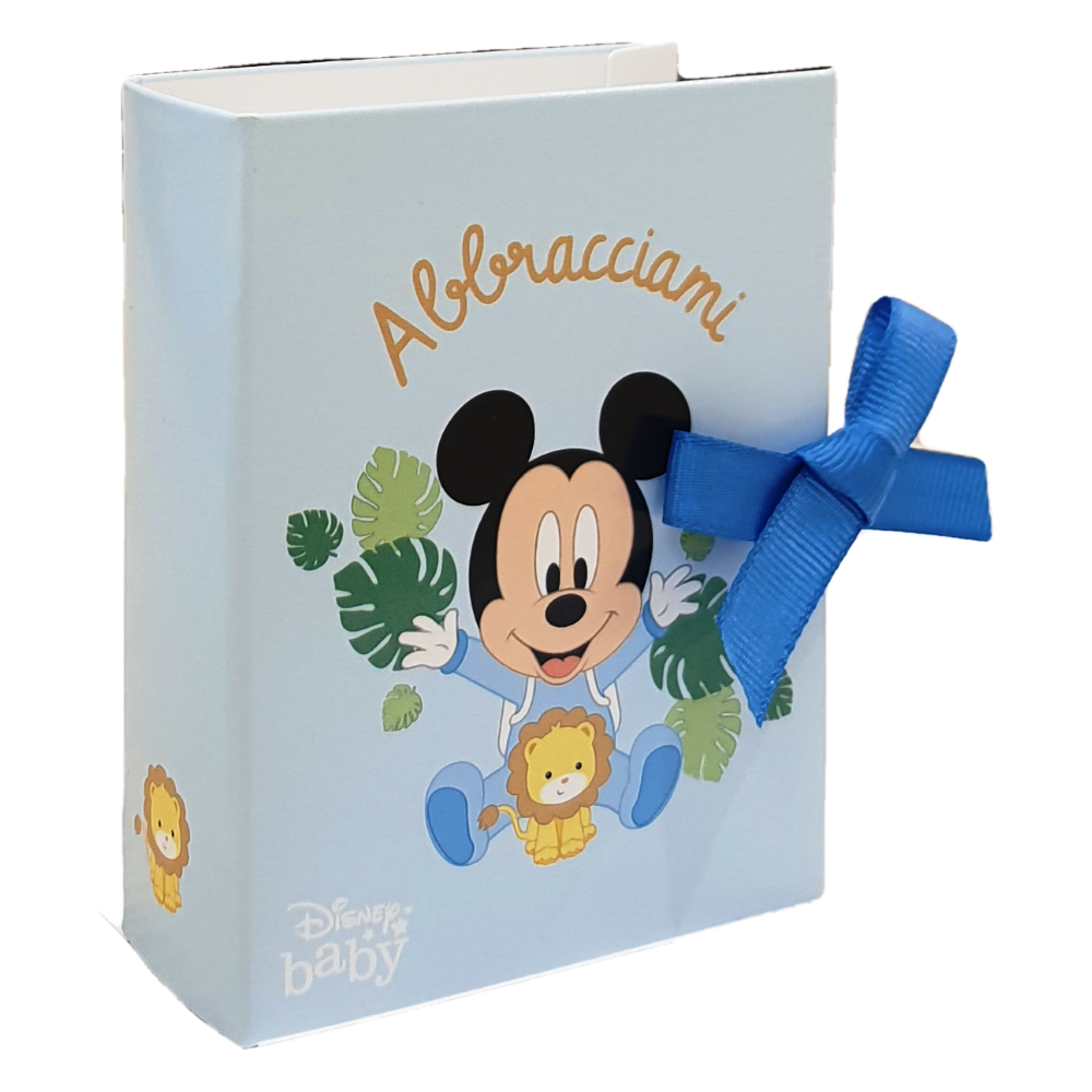 Bomboniera Astuccio Topolino Baby DISNEY Libro Scatolina Portaconfetti Lion 10pz - 68230