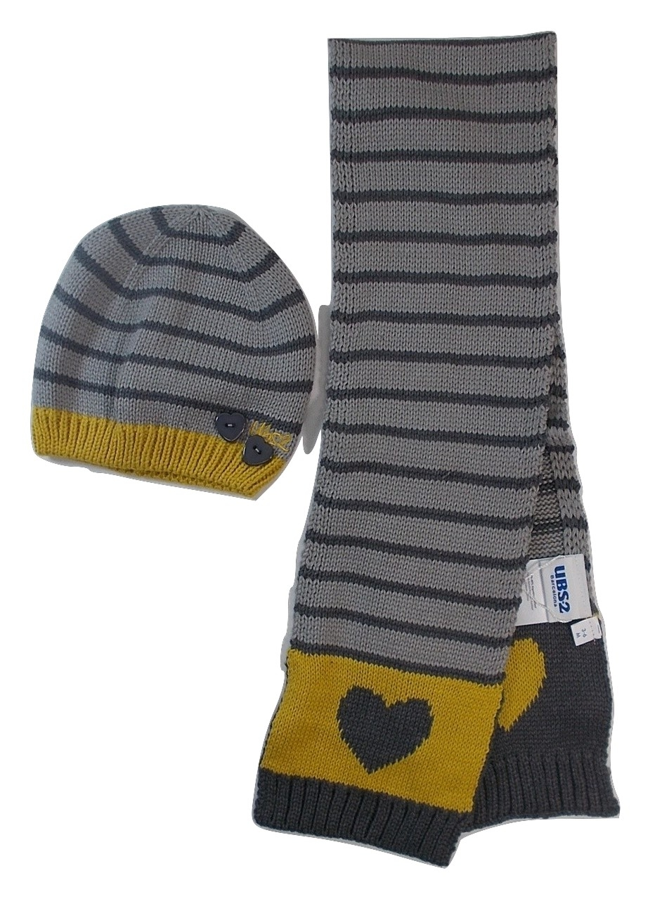 Cappello con Sciarpa Ubs2 Bambina Neonata 3/24 Mesi - 6404