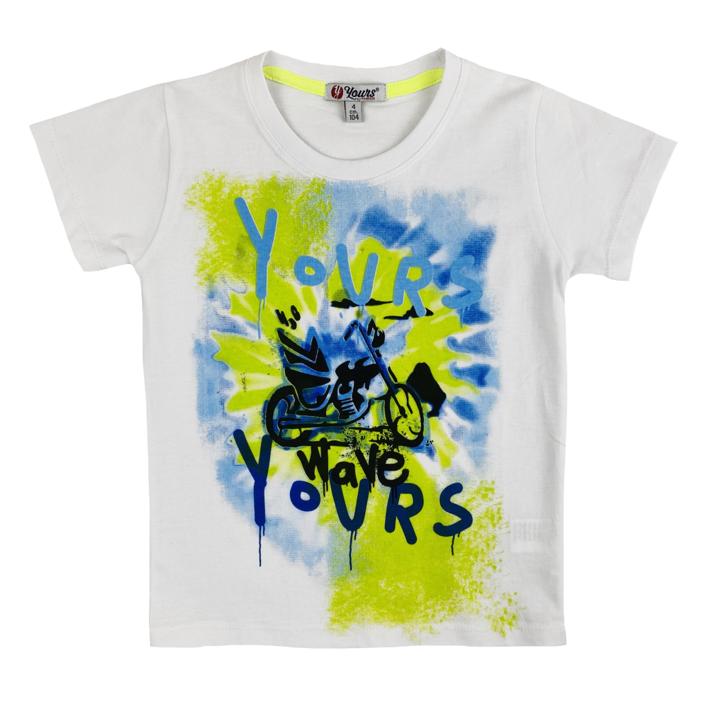 T-Shirt Yours Manica Corta Bambino 3/7 Anni - Ay2577