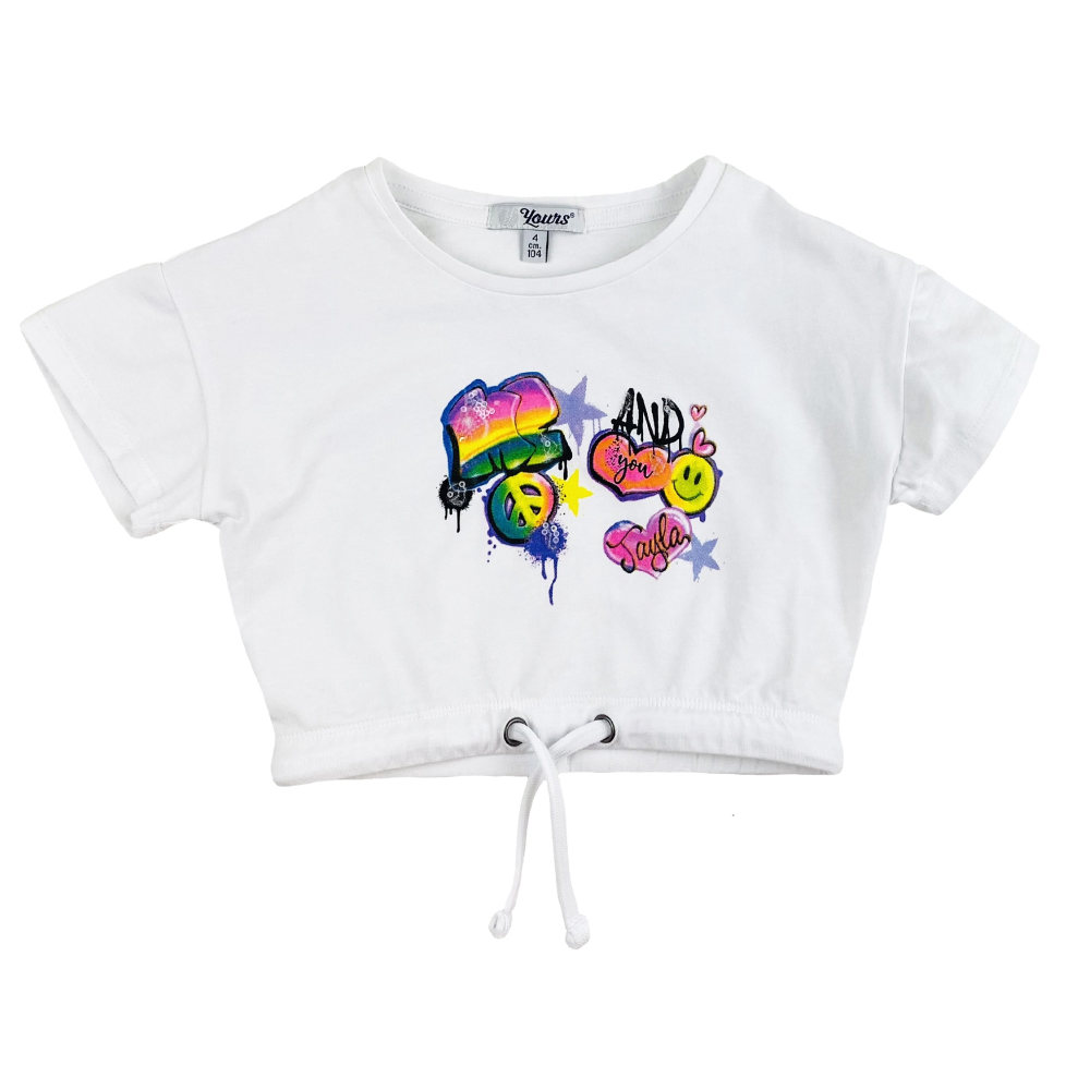 T-Shirt Corta Yours Manica Corta Bambina 3/7 Anni - Ay2648