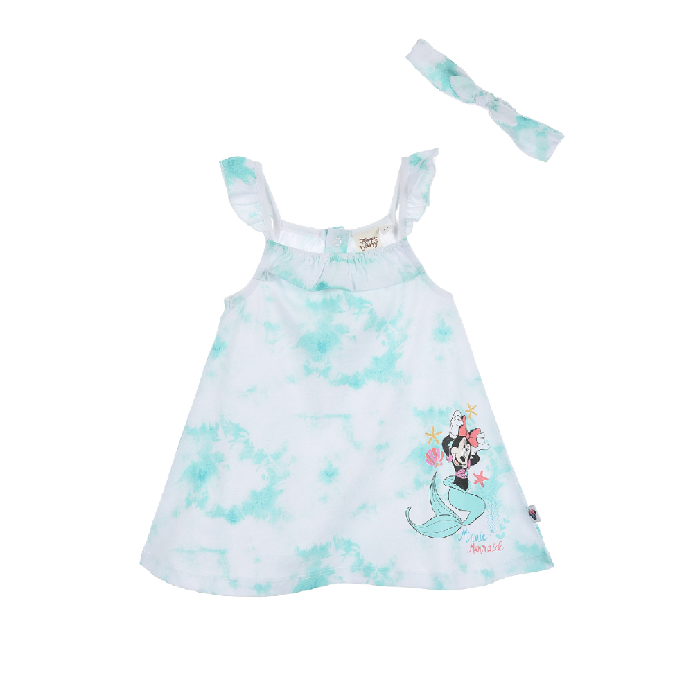 Scamiciata con Fascia per Capelli Minnie Mouse DISNEY Neonata Bambina Sun City 6/24 Mesi - Ev0002.bioa