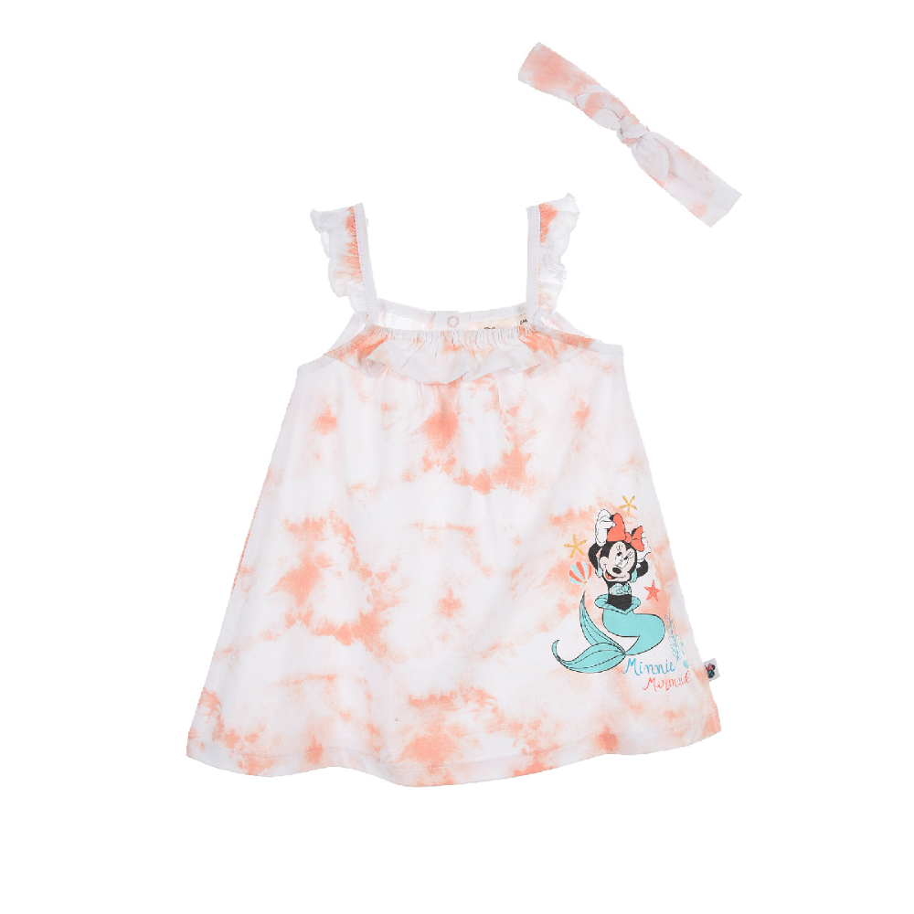 Scamiciata con Fascia per Capelli Minnie Mouse DISNEY Neonata Bambina Sun City 6/24 Mesi - Ev0002.bior