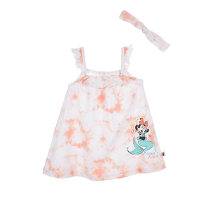 Scamiciata con Fascia per Capelli Minnie Mouse DISNEY Neonata Bambina Sun City 6/24 Mesi - Ev0002.bior