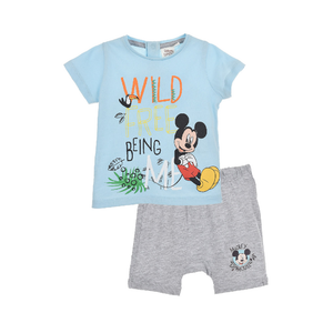Completo Estivo Mickey Mouse DISNEY Topolino Short + T-Shirt Neonato Bambino Sun City 6/24 Mesi - Ev0026.bioceleste