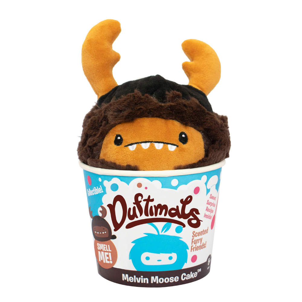 Peluche Profumato Melvin Moose Cake Aroma Al Cioccolato con Ricetta in Confezione