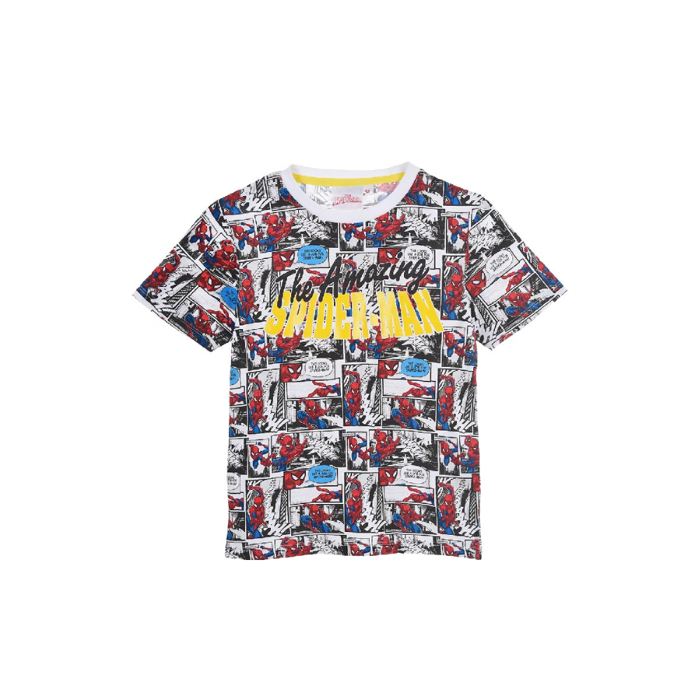 T-Shirt M.c. Spiderman MARVEL Maglietta Bambino Sun City 3/8 Anni - Ev1311bianco