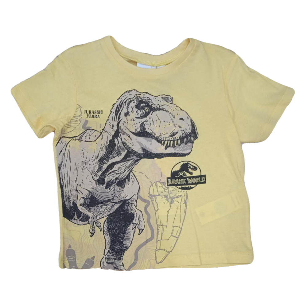 T-Shirt M.c. Jurassic Word Dinosauri Maglietta Bambino Sun City 3/8 Anni - Ev1221.biogiallo