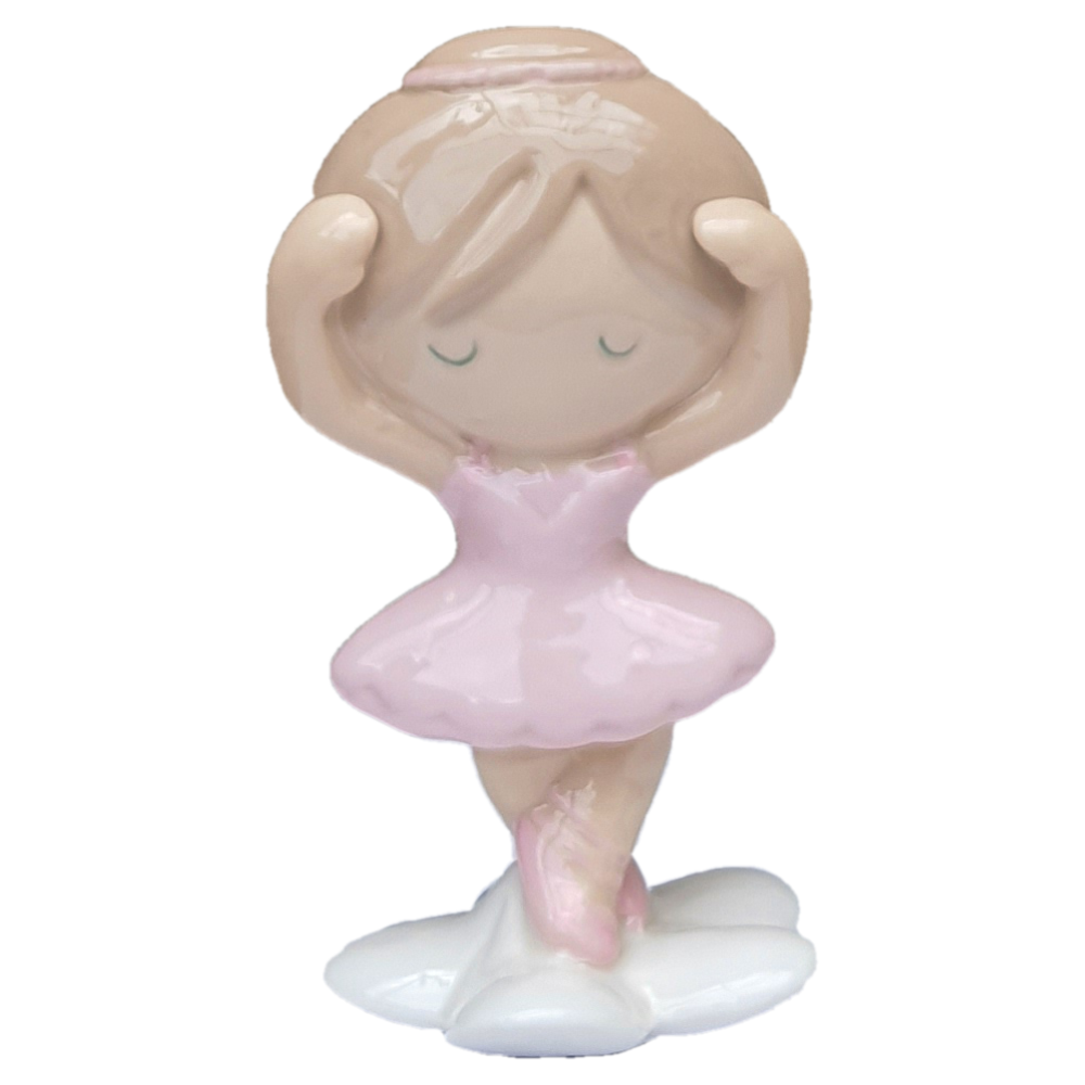 Bomboniera Statuina Ballerina in Porcellana Assortita in Tre Colori Oggetti per Cerimonie Ilary Queen Personalizzanili - Iq3099