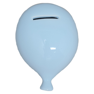 Bomboniera Statuina Palloncino Salvadanaio Celeste in Porcellana Oggetti per Cerimonie Ilary Queen Personalizzanili - Iq8279
