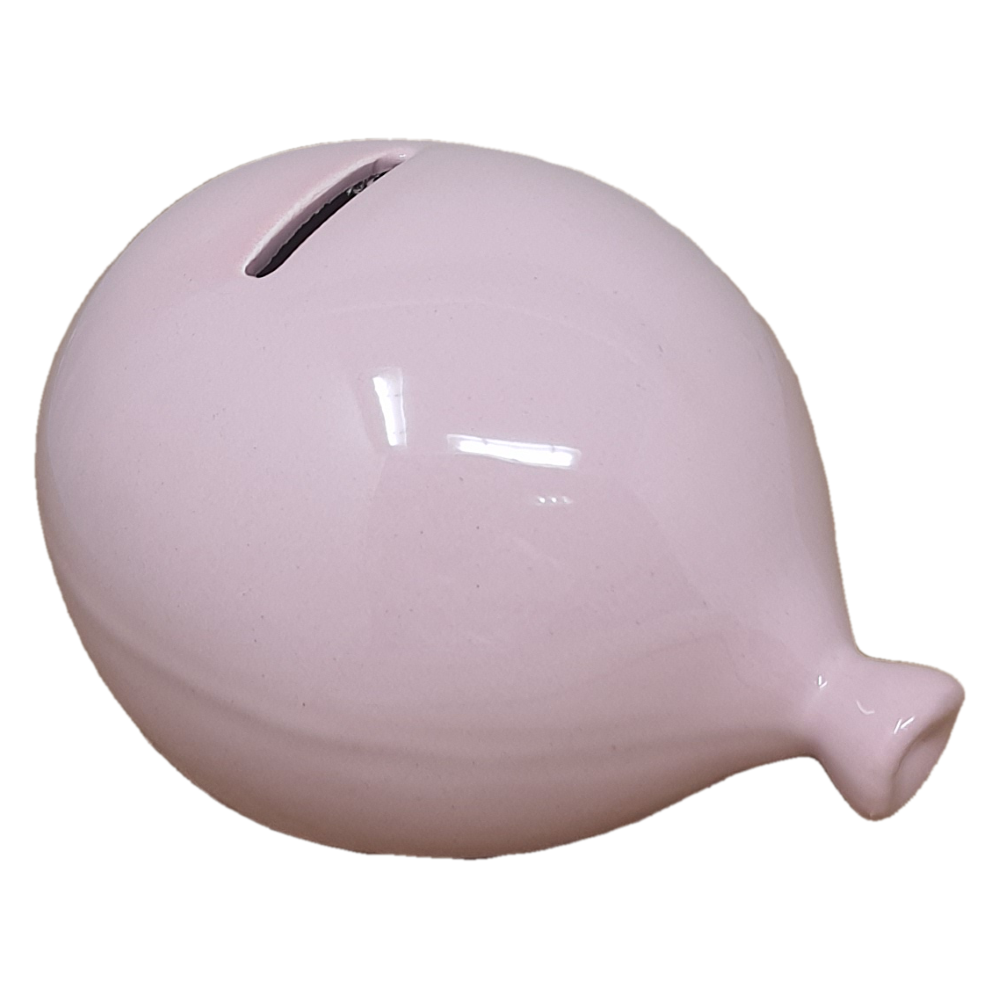 Bomboniera Statuina Palloncino Salvadanaio Rosa in Porcellana Oggetti per Cerimonie Ilary Queen Personalizzanili - Iq8278