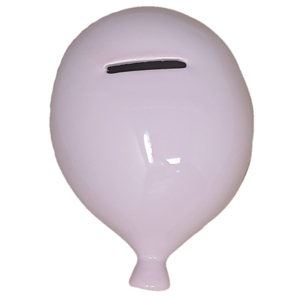 Bomboniera Statuina Palloncino Salvadanaio Rosa in Porcellana Oggetti per Cerimonie Ilary Queen Personalizzanili - Iq8278