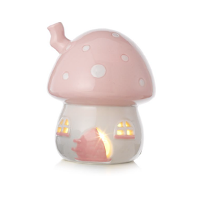 Bomboniera Statuina Casetta Fungo a LED in Porcellana Ilary Queen - Iq3214
