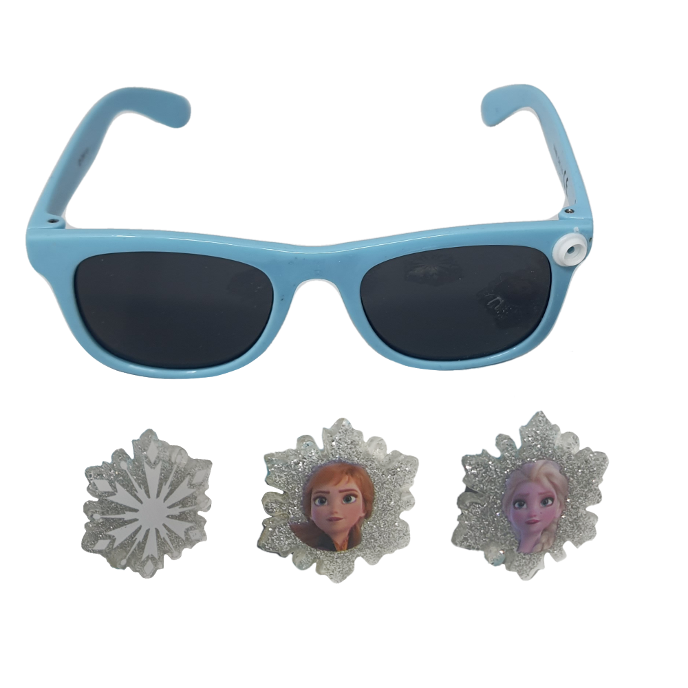 Occhiali da Sole Frozen Ii DISNEY Elsa Anna con 3 Charm Intercambiabili - Wd21064