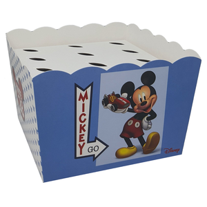 Contenitore Portaconi + 12 Bomboniere Cono Mickey Go DISNEY Topolino per Feste - 68181+16921+68172