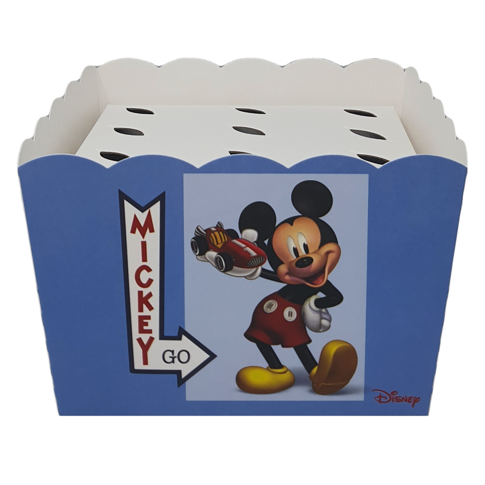 Contenitore Portaconi Mickey Go DISNEY Topolino Vaso + Inserto per 12 Bomboniere Coni - 68181+16921