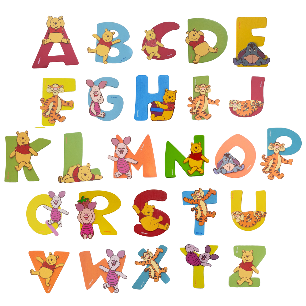 Lettere in Legno DISNEY Winnie the Pooh e Friends 8cm Y