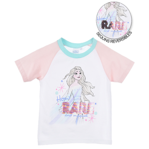 T-Shirt M.c. Frozen Ii DISNEY Elsa Maglietta Bambina Sun City 4/8 Anni - Ev1010bianco
