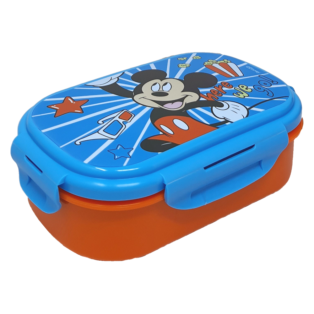 Portamerenda Mickey Mouse DISNEY Topolino con Posata 3 in 1 Portapranzo Multiscomparto - Mk22067