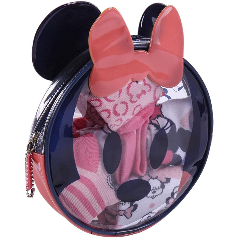 Calzini Minnie Mouse DISNEY in Misto Cotone 5 Paia con Pochette - 7398