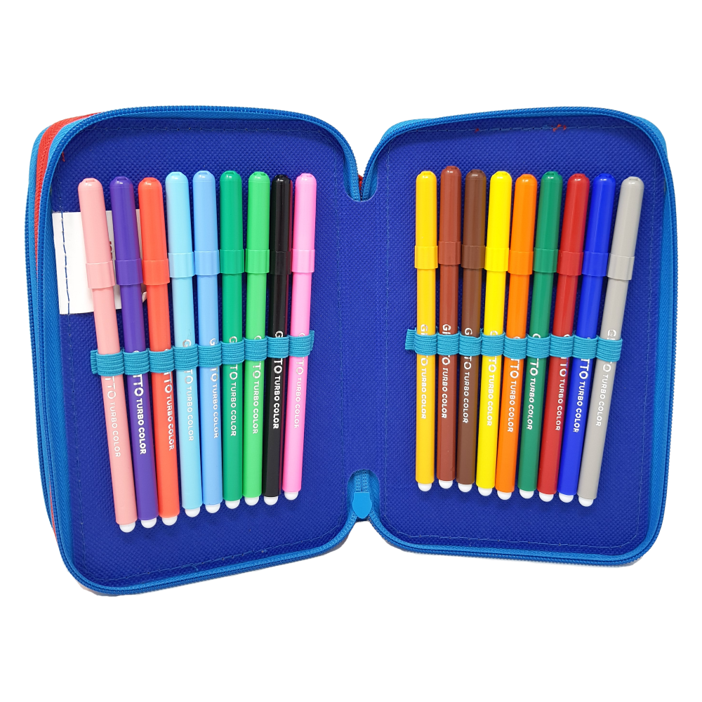 Astuccio Scuola Topolino DISNEY Multiscomparto 3 Zip Portacolori Giotto - 1004e2211