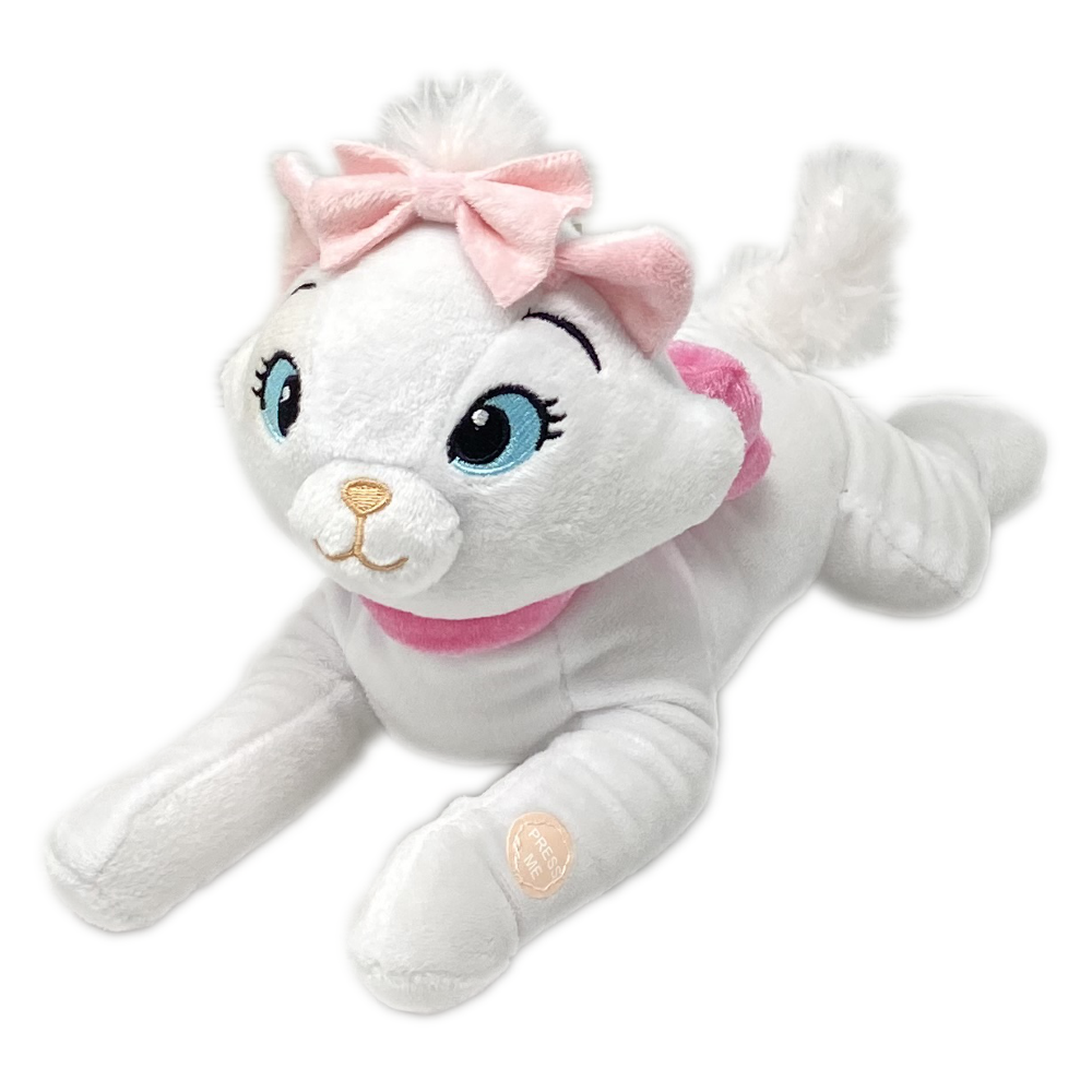 Peluche Marie Aristogatti DISNEY Minou Sdraiata con Suono 30 CM - 9273-4