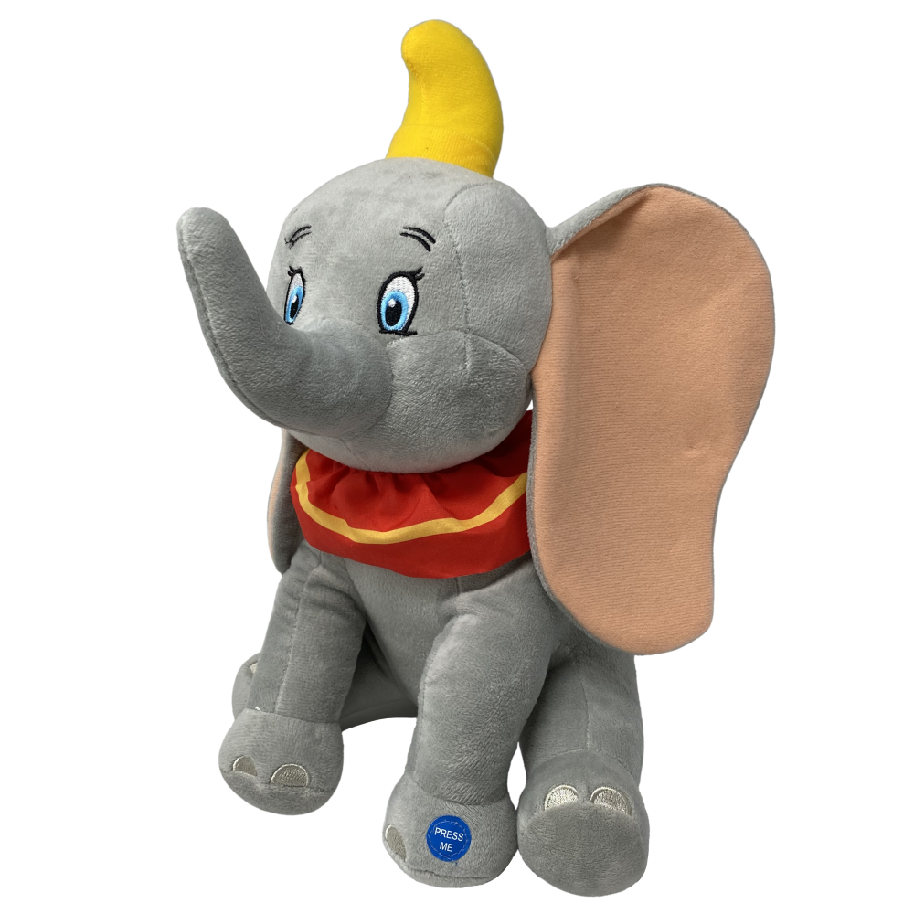 Peluche Dumbo DISNEY Elefante Seduto con Suono 30 CM - 9273-2