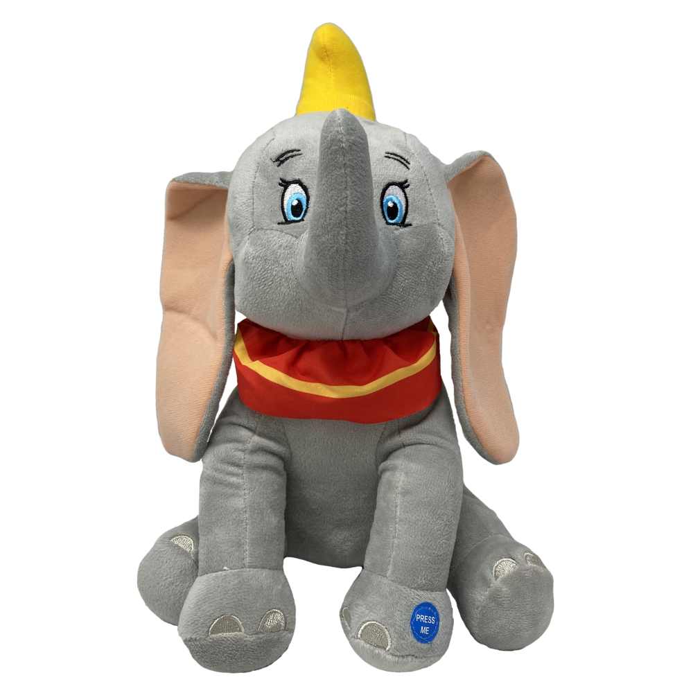 Peluche Dumbo DISNEY Elefante Seduto con Suono 30 CM - 9273-2