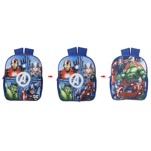 Zaino Asilo Avengers MARVEL con Pattina Magnetica Intercambiabile Borsa Scuola Tempo Libero - 1029p5626t2