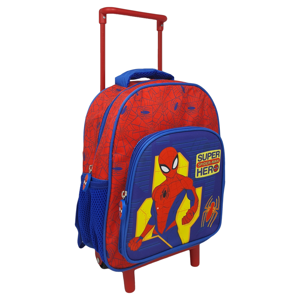 Zaino Asilo Trolley Spiderman MARVEL 2 Ruote Manico Allungabile Cm.30 - Sp0809