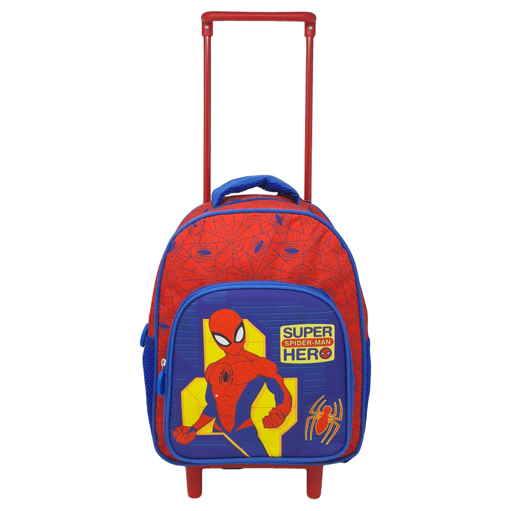 Zaino Asilo Trolley Spiderman MARVEL 2 Ruote Manico Allungabile Cm.30 - Sp0809