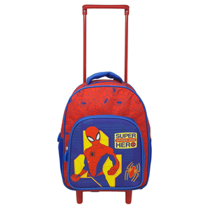 Zaino Asilo Trolley Spiderman MARVEL 2 Ruote Manico Allungabile Cm.30 - Sp0809